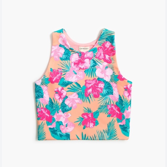 J. Crew Crewcuts Aloha Active Tank Sz M Girls - Picture 1 of 7